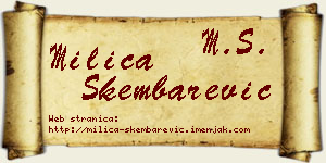 Milica Škembarević vizit kartica